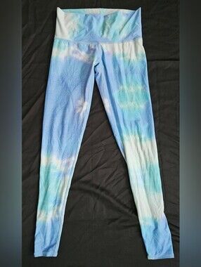 teeki Fairy Bath Blue Hot Yoga Leggings Size Small